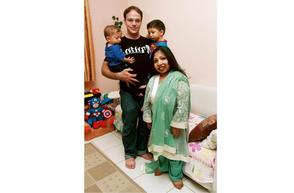 Dr. Neena Nizar, Adam Timm and their boys.
