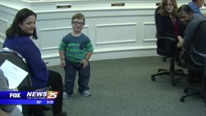 Little Levi with his mom, Dona Kystrosek