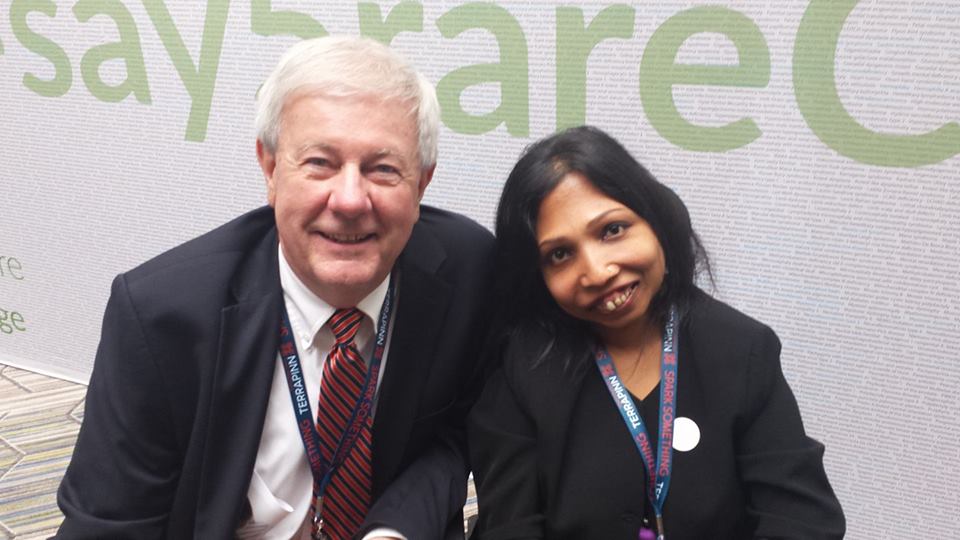 Dr. Groft and Neena Nizar